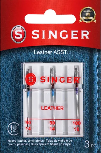 Miniatura 8 de SINGER Agujas de cuero para máquina de coser, tamaño 90/14, 100/16-5