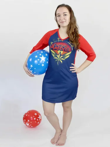 Miniatura 4 de Marvel Captain - Camisón de manga 34 para mujer