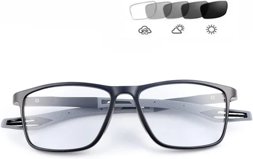 Miniatura 9 de Gafas de lectura multienfoque progresivas fotocromáticas con bisagras de resorte Gafas de sol de transición anti luz azul