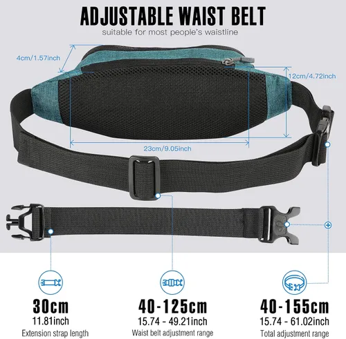 Miniatura 3 de WATERFLY Riñonera de Cintura: Bolso Pequeño de Cadera, Riñonera, Bolso de Fanny, Paquete de Fanny, Riñonera, Bolso de Cintura, Riñonera, Bolso