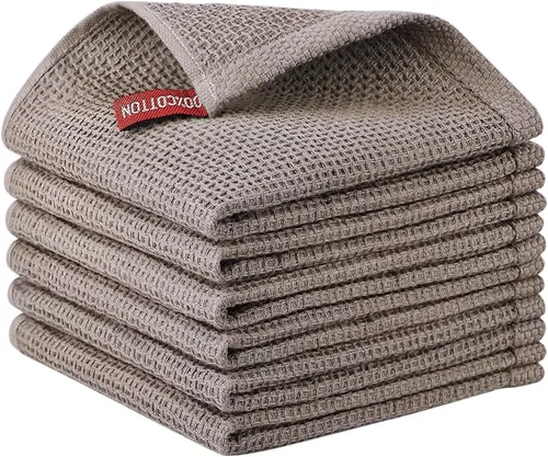 Miniatura 55 de Nialnant - Toalla de cocina 100% algodón, tejido gofre, suave, absorbente y de secado rápido, toallas para secar platos, trapos de limpieza - Multi