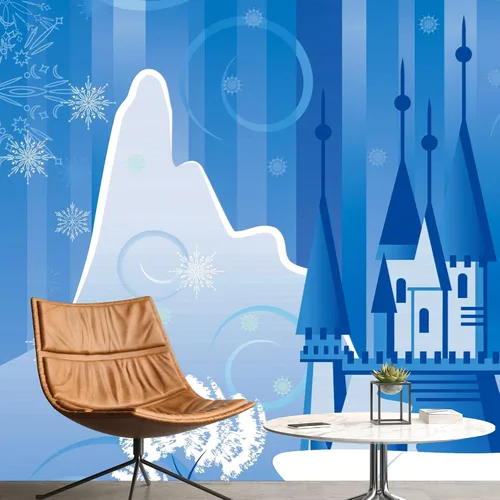 Miniatura 14 de IDEA4WALL Adhesivo mural removible para pared, cielo azul, castillo mágico místico, fantasía y ciencia ficción, arquitectura, fotografía, arte