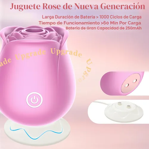 Miniatura 5 de Juguete sexual de rosa para mujeres - Razsvoe Vibrador de rosa succionador con estimulador de pezón y clítoris de 10 modos, vibrador de punto G