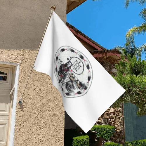 Miniatura 4 de Bandera de doble cara de tortuga, banderas de montaña de 3 x 5 pies, bandera de decoración al aire libre, bandera ligera para fiestas en el hogar