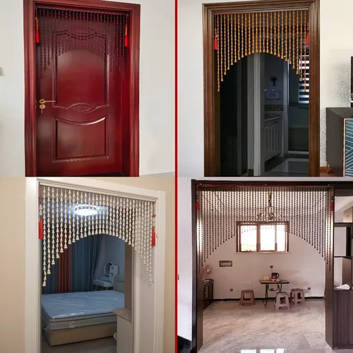 Miniatura 5 de Cortina de cuentas de madera de 25 hebras, persianas colgantes para puerta, no se decolora fácilmente, no se enreda, sala de estar, bodas, fiestas