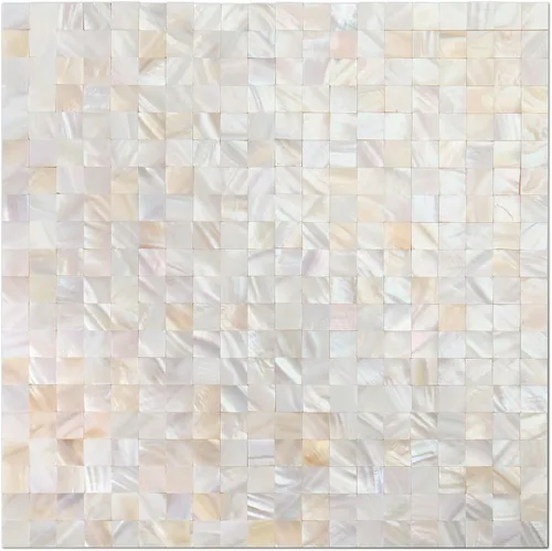 Miniatura 10 de Yew & Tulip - Azulejo despegar y pegar para salpicadero de nácar, autoadhesivo, naturaleza, concha de nácar, 30,5 x 30,5 cm, mosaico para blanco