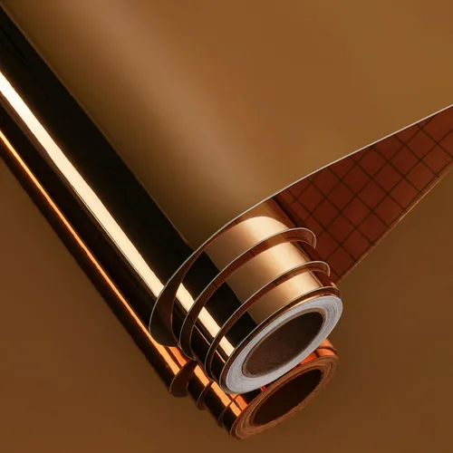 FunStick Vinilo permanente marrón espejo para Cricut hojas de vinilo adhesivo rollo de 12 x 80 pulgadas, no de vidrio, calcomanías de espejo