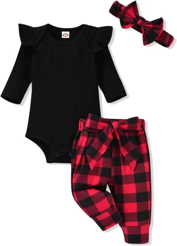 Miniatura 220 de Aalizzwell Conjunto de mameluco acanalado para bebé recién nacido prematuro para otoño e invierno