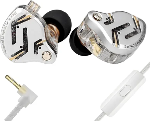 Miniatura 13 de KZ ZS10 Pro Monitores Intrauditivos con Cable, 1DD 4BA Metal iem, Auriculares para Juegos de Alta Fidelidad con Cable de 2 Pines Sin Enredos