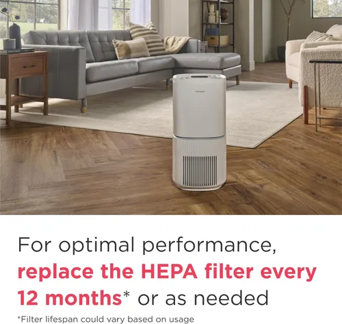 Miniatura 14 de Frigidaire PureA300 XL purificador de aire HEPA con Wi-Fi para habitaciones grandes, cubre hasta 1,685 pies cuadrados, filtración de 3 etapas