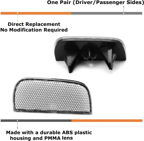 Miniatura 2 de iJDMTOY Lentes de reflector de parachoques trasero transparentes compatibles con Honda Civic Sedan/Coupé 2016-21 10ª generación, ensamblaje LH RH