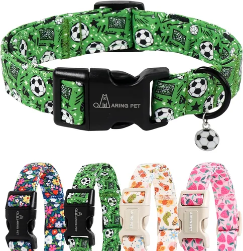 Miniatura 17 de Aring Pet Collar de algodón, ligero y ajustable, con hebilla de liberación rápida para perros pequeños, medianos y grandes, para cachorros, S