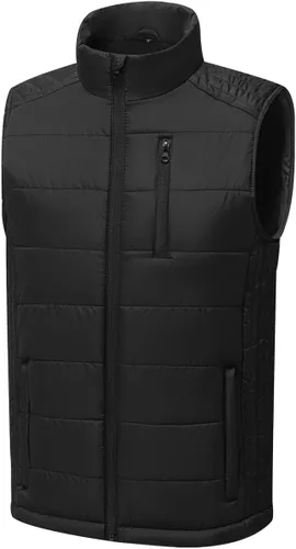 Miniatura 7 de Msmsse Chalecos de invierno para hombre, con forro polar, acolchado, casual, sin mangas