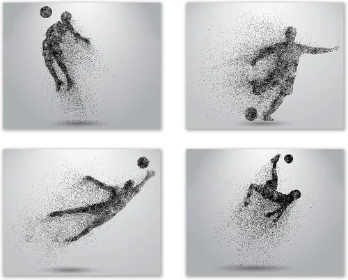 Miniatura 8 de Summit Designs Impresiones artísticas de fútbol para pared, juego de 4 pósteres de fútbol sin marco (8 x 10), decoración de habitación para hombres