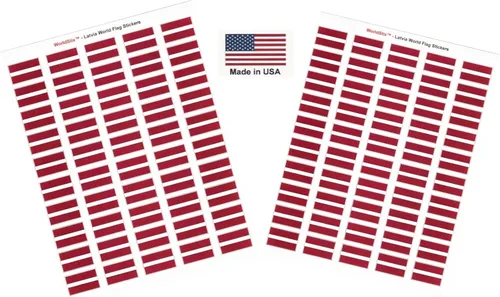 Miniatura 157 de 100 calcomanías de la bandera de Alaska; 1.5" x 1" hechas en Estados Unidos, calcomanías autoadhesivas de la bandera del estado para álbumes