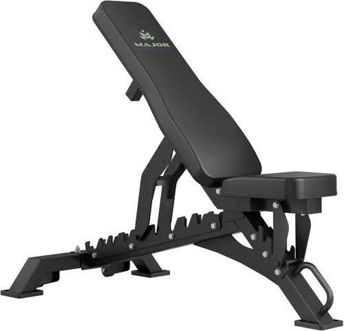 MAJOR FITNESS - Banco de pesas – Capacidad de peso de 1300 libras y 36 posiciones ajustables, banco de entrenamiento de fuerza para entrenamiento de