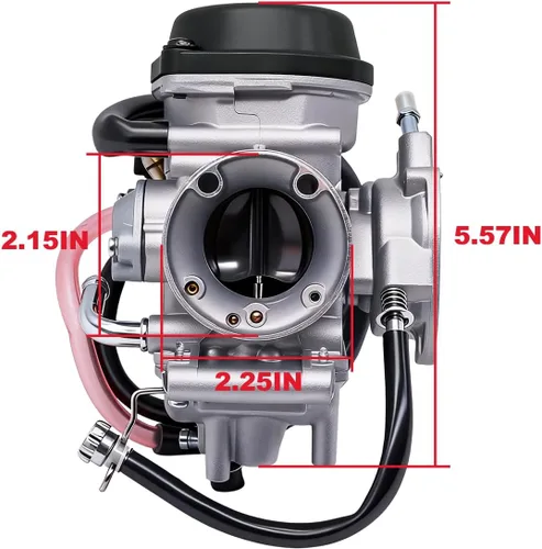 Miniatura 4 de Carburador LTZ400 compatible con Suzuki LTZ 400 LT-Z400 2003 2004 2005 2006 2007 Quadsport ATV Carb con filtro de aire, válvula de gasolina