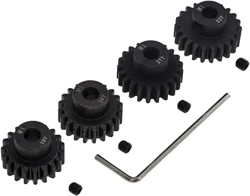 4pcs Mod 1 piñón engranaje 0.197 in endurecido 19T 20T 21T 22T M1 engranajes de paso RC pieza de actualización con destornillador