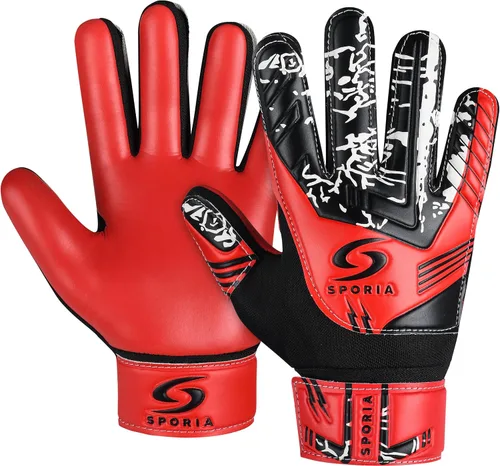 Miniatura 11 de SPORIA Guantes de portero para jóvenes con doble protección para la muñeca, guantes de fútbol para niños, material de látex antideslizante, guantes
