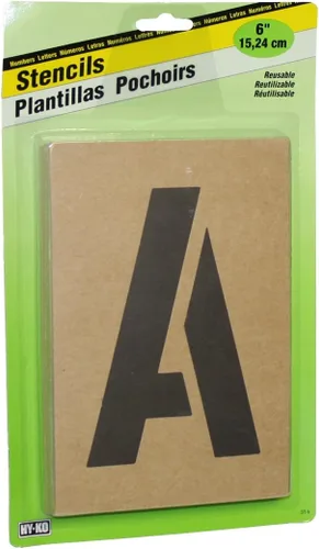 Miniatura 10 de HY-KO Products ST-5 plantillas de números y letras, 5 pulgadas, color marrón