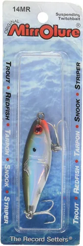 Miniatura 39 de MirrOLure Mirrodine Gancho de pesca plateado extraafilado de acero inoxidable de 1 pieza