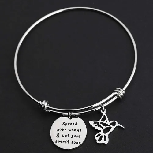 Miniatura 5 de HOLLP - Pulsera de abalorios para amantes de los pájaros y los pájaros, para extender tus alas y dejar que tu espíritu se despierte