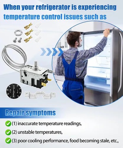 Miniatura 5 de 077B6856 Kit de controlador de temperatura para refrigerador compatible con True 988284/800382, repuesto para 077b, 800306 461387, TC, TSD, serie T