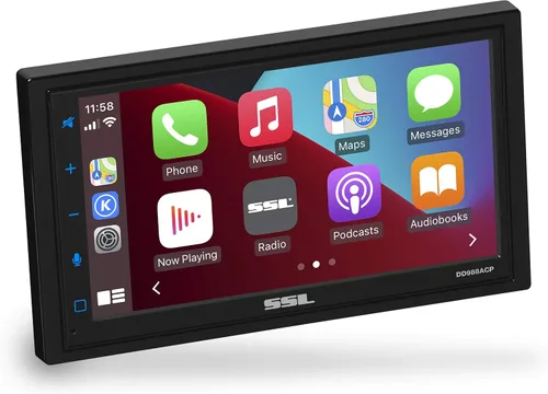 Miniatura 8 de Sound Storm Laboratories DDCP62 Estéreo para automóvil - Apple CarPlay, doble Din, pantalla táctil capacitiva de 6.2 pulgadas, Bluetooth, sin