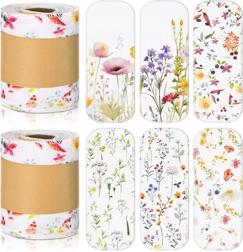 Miniatura 10 de FuWeave Paquete de 30 toallas de bidé reutilizables, lavables, suaves, para regalo, rollos sin papel, franela de algodón de 12 x 4.3 pulgadas, Floral