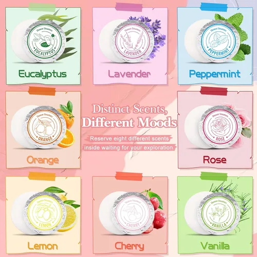 Miniatura 4 de Vaporizadores de ducha para aromaterapia, regalos de Navidad para mujeres, paquete de 8 bombas de ducha de aceite esencial puro para el hogar, spa