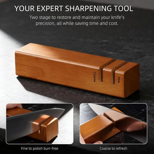 Miniatura 7 de KnifeSaga Juego de bloque de cuchillos de cocina, 12 piezas con afilador Juego de cuchillos de acero inoxidable de alto carbono japonés