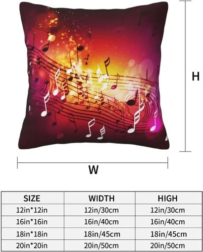 Miniatura 3 de 2 Pack Decorative Throw Pillow Covers 18"x18" Square Cushion Cover Boho Farmhouse Pillowcase for Couch Sofa Bedroom Living Room Home Decor Music