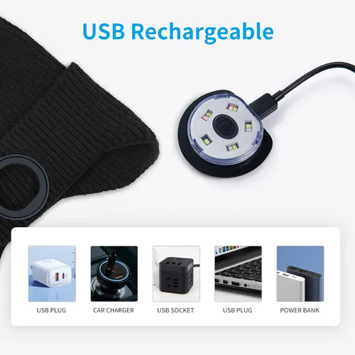 Miniatura 5 de Gorro Bluetooth con auriculares ligeros e inalámbricos, micrófono integrado y altavoces estéreo mejorados con música