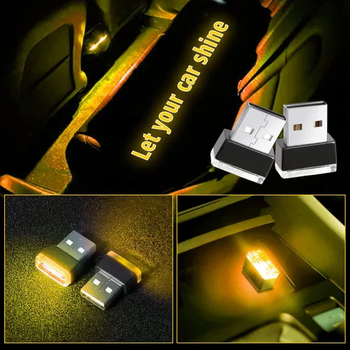 Miniatura 7 de Ouzorp 2 piezas mini USB LED luz, iluminación interior LED de coche DC 5V inteligente USB LED atmósfera luz portátil teclado luz hogar oficina