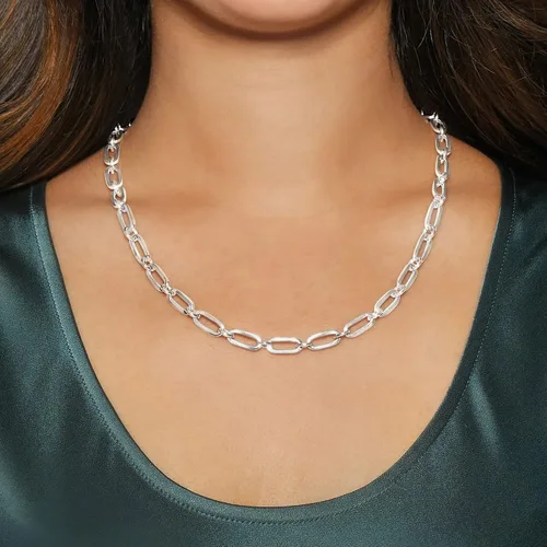 Miniatura 7 de Ross-Simons Collar de plata de ley italiana con clip de papel, Plata esterlina, no conocido