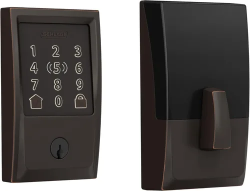 Miniatura 18 de Schlage BE499WB CAM 716 Encode Plus WiFi Cerrojo de seguridad inteligente con cerradura de entrada sin llave y pantalla táctil con moldura Camelot