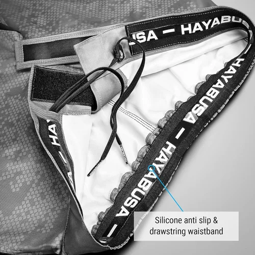 Miniatura 2 de Hayabusa Pantalones cortos Hexagonales para ejercitarse y practicar MMA. Gris