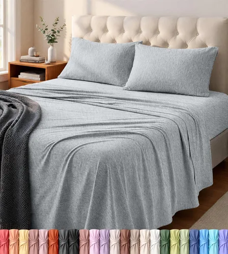 Miniatura 11 de Utopia Bedding Juego de sábanas tamaño individual – Sábanas de punto de jersey de 3 piezas – Algodón – Sábanas elásticas suaves (individual, blanco)
