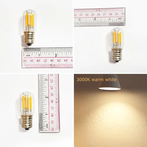 Miniatura 5 de Jensense Bombilla LED E17 para debajo del microondas, sobre estufa, repuesto brillante al tacto frío para bombillas halógenas/de tungsteno 120 V 4 W