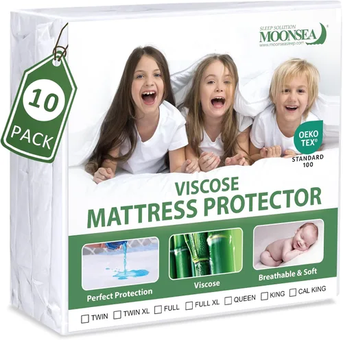 Miniatura 10 de Protector de colchón impermeable tamaño individual, amigable para la piel y transpirable, funda de colchón individual para niños, almohadilla