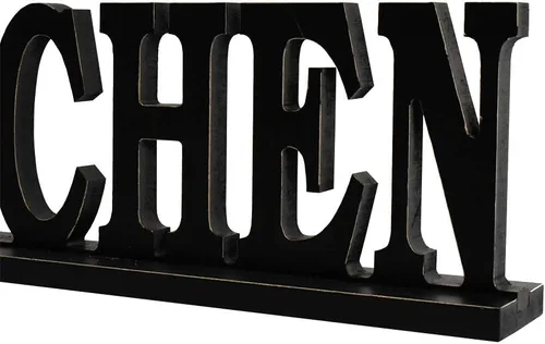 Miniatura 8 de Letrero de cocina de madera rústica con palabra de madera independiente, letrero decorativo para decoración de estantes