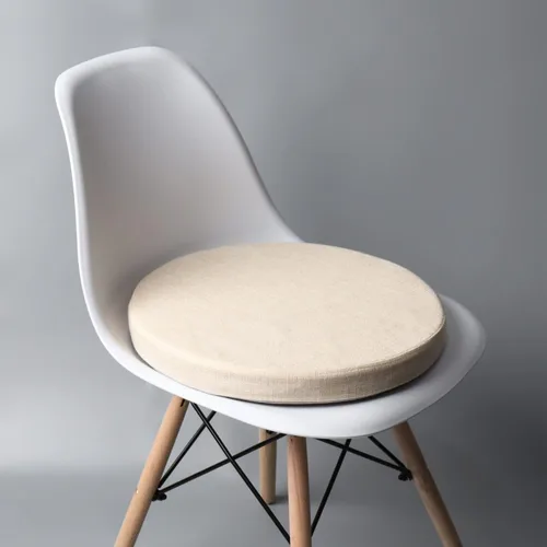 Miniatura 8 de Cojín redondo suave para dormitorio, oficina, cocina, comedor, cojín antideslizante para silla y cojín de asiento de 14 pulgadas, negro (YZ210918)