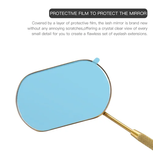 Miniatura 5 de Pretty memory Espejo grande para pestañas, espejo para pestañas de acero inoxidable, espejo de maquillaje para suministros de extensión de pestañas