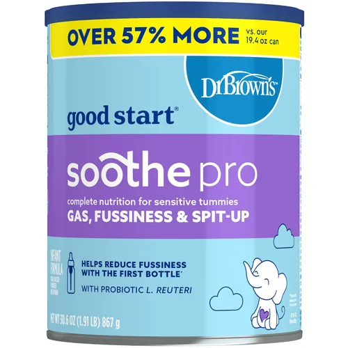 Good Start | Dr. Brown's Soothe Pro, fórmula en polvo para bebé, para estómagos sensibles, gases, irritabilidad y regurgitación, fórmula infantil