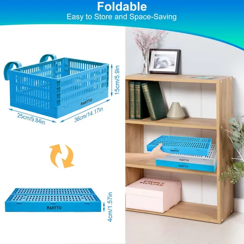 Miniatura 5 de PAHTTO Cesta de almacenamiento junto a la piscina, cesta de almacenamiento plegable sobre el suelo para juguetes de piscina, toallas, bebidas