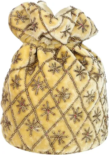 Miniatura 2 de Suman Enterprises Bolsa india Potli para boda, bolso de mano de novia de diseñador, bolsa de joyería, bolsa de adoración Potli para niñas y mujeres