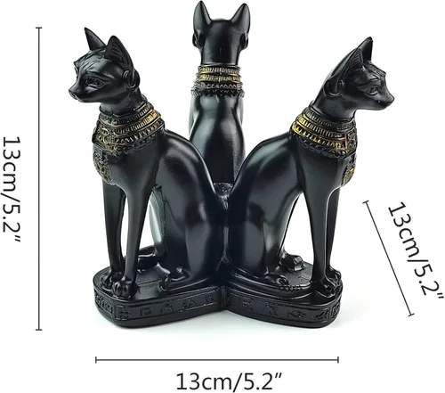 Miniatura 2 de Soporte Grande para Bola de Cristal de Gatos Bastet, Diseño Esférico, para Decoración Natural de Feng Shui, Base de Estatua de Bola de Vidrio