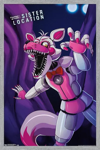 Miniatura 17 de Trends International Five Nights at Freddy's: Sister Location - Póster de pared Funtime Foxy, 14.725 x 22.375 pulgadas, versión enmarcada de madera