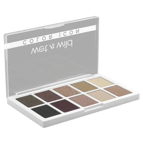 Miniatura 6 de wet n wild Paleta de maquillaje de sombra de ojos Color Icon de 10 colores, Marrón Despertando Desnudo, De larga duración, Brillante, Metálico