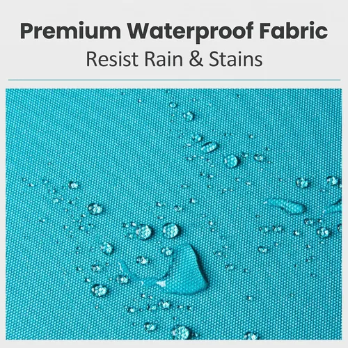 Miniatura 6 de KINTNESS Fundas de cojín de repuesto para sofá modular de ratán de 7 piezas, 14 fundas impermeables para cojines de patio con cremallera (azul)